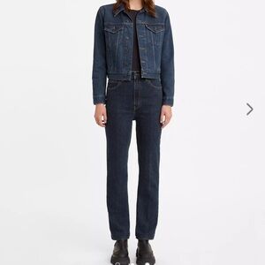 Levi’s 70’s high slim straight in dark wash